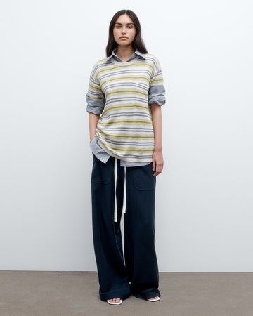 TWP Ivory / lemon multi Beach Stripe Big Boy Tee in Cashmere view 4