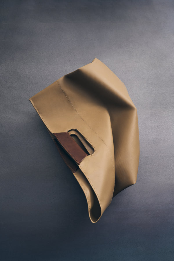 TWP Khaki Old Malibu Road Bag in Tarp / Leather view 3