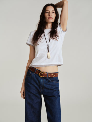 TWP White His Tee in Supima Cotton view 1