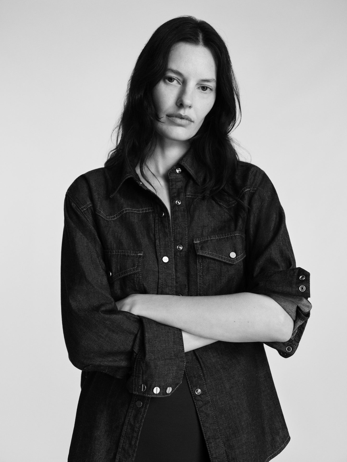 TWP Indigo resin Yellowstone in Denim Shirting view 1