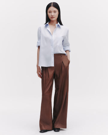 TWP Baby blue Morning After Shirt in Superfine Cotton view 1