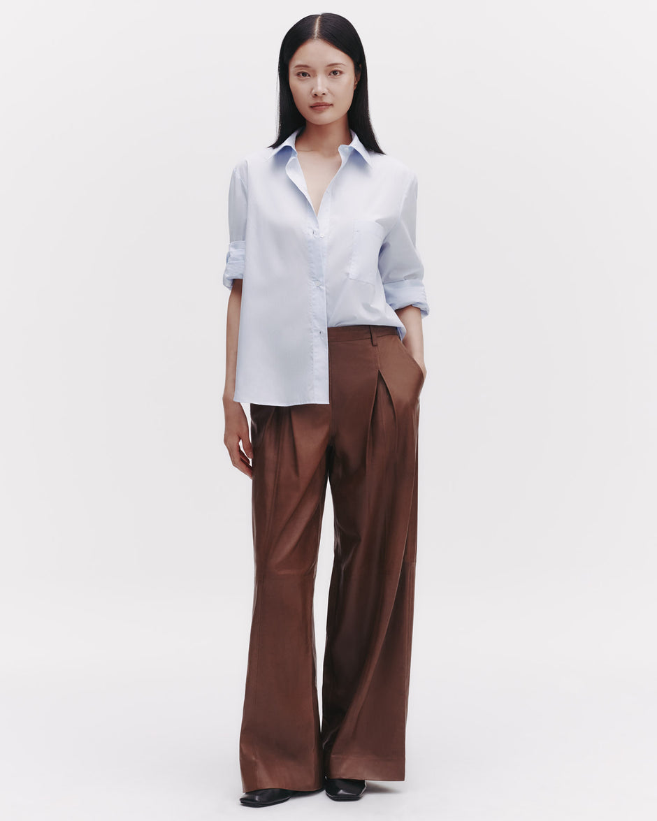 TWP Baby blue Morning After Shirt in Superfine Cotton view 1