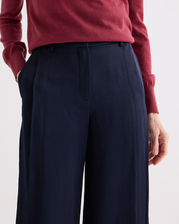 TWP Midnight Taite Pant in Coated Viscose Linen view 3