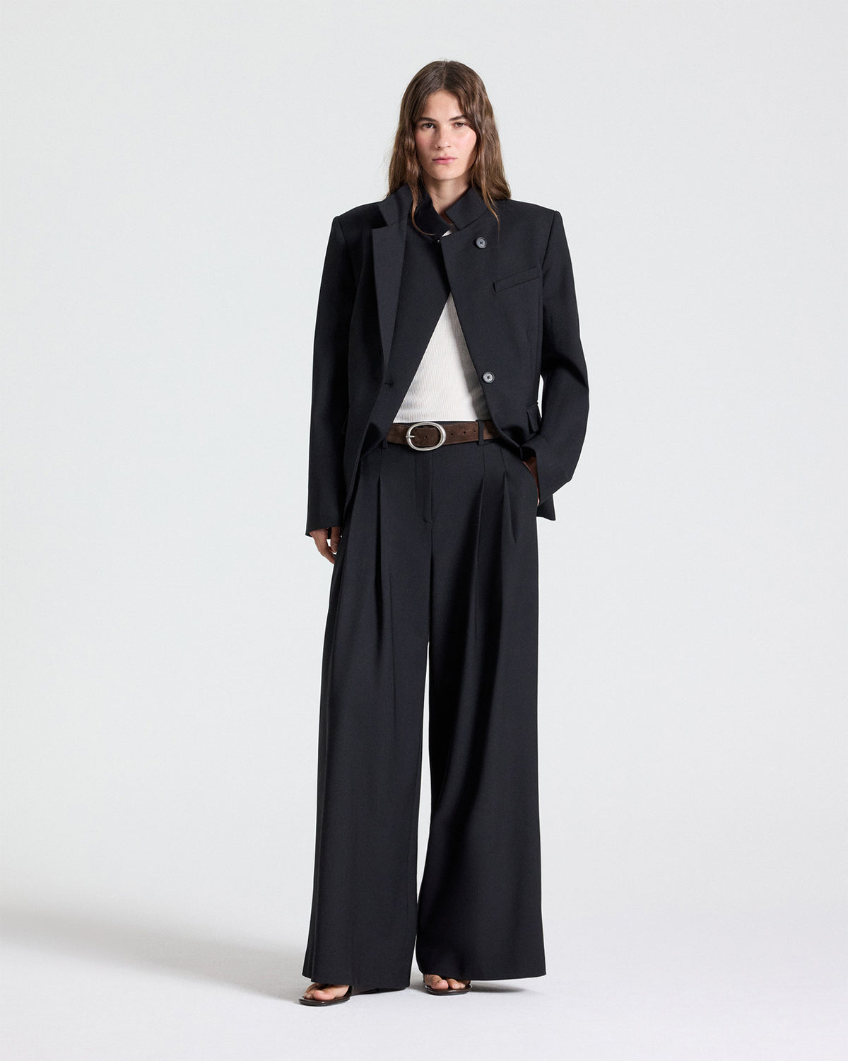 TWP Black Next Didi in Soft Finish Stretch Wool view 5