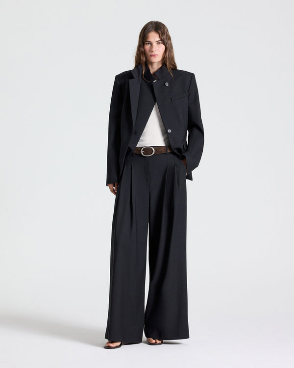 TWP Black Next Didi in Soft Finish Stretch Wool view 5
