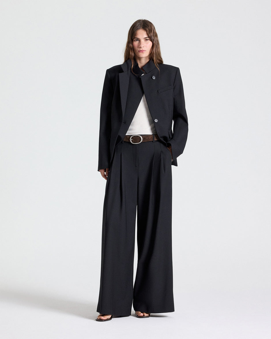 TWP Black Next Didi in Soft Finish Stretch Wool view 5