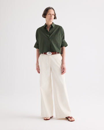 TWP White Dylan Pant in Corduroy view 3