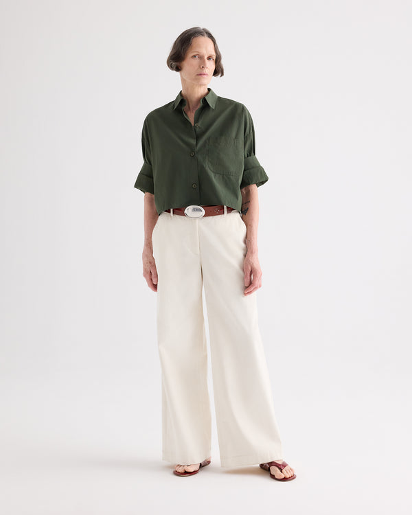 TWP White Dylan Pant in Corduroy view 3