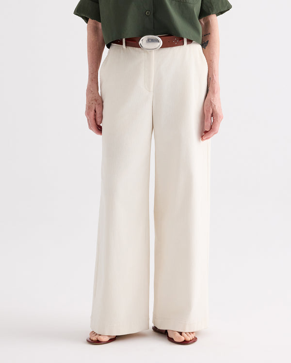 TWP White Dylan Pant in Corduroy view 2