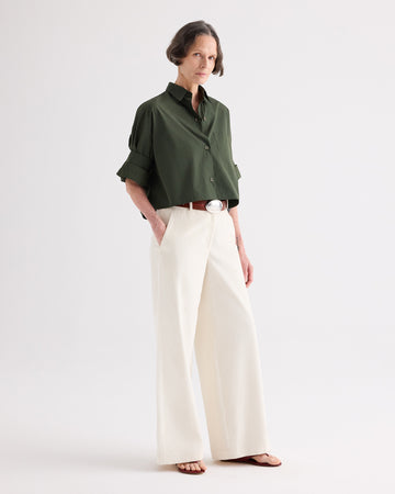 TWP White Dylan Pant in Corduroy view 1