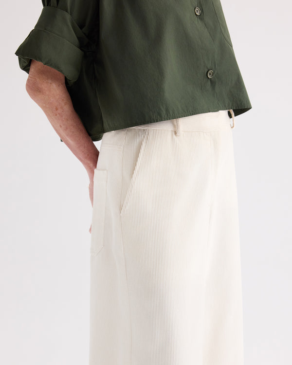 TWP White Dylan Pant in Corduroy view 4