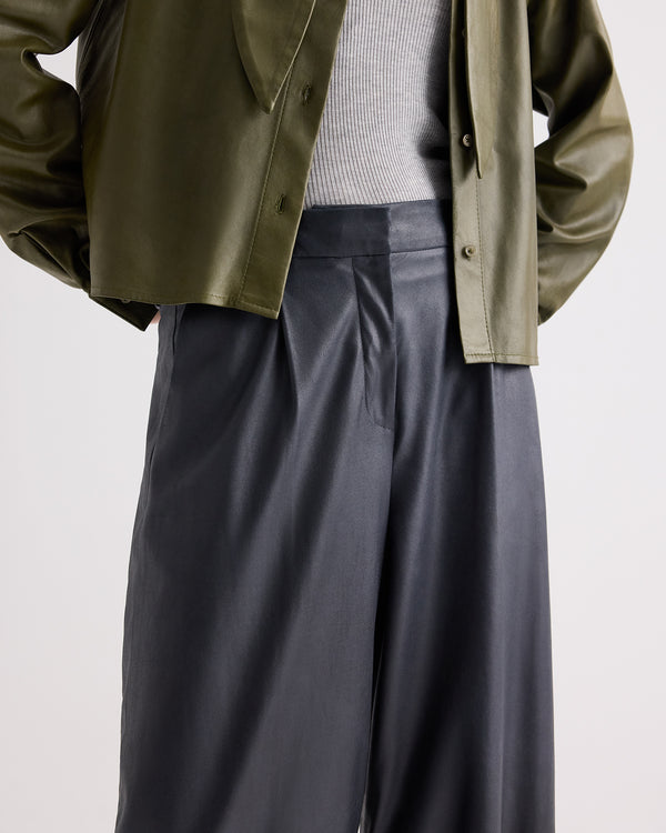TWP Midnight Hudson St Pant in Paper Suede view 4