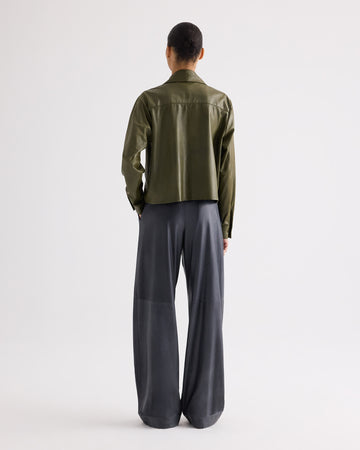 TWP Midnight Hudson St Pant in Paper Suede view 5