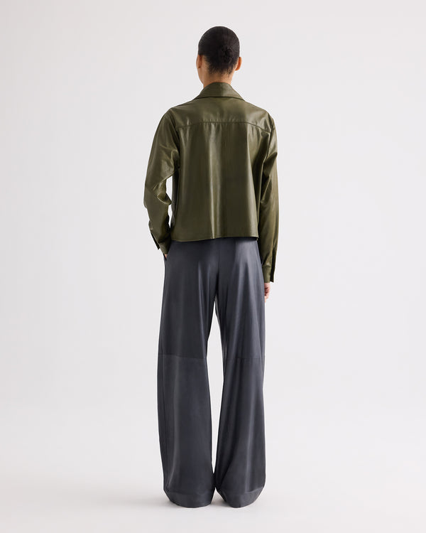 TWP Midnight Hudson St Pant in Paper Suede view 5
