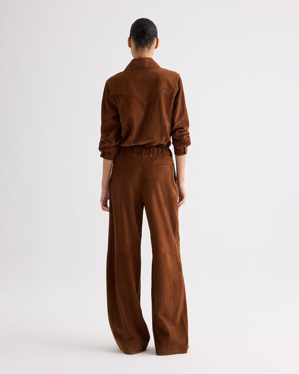 TWP Cigar Hudson St Pant in Featherweight Suede view 5