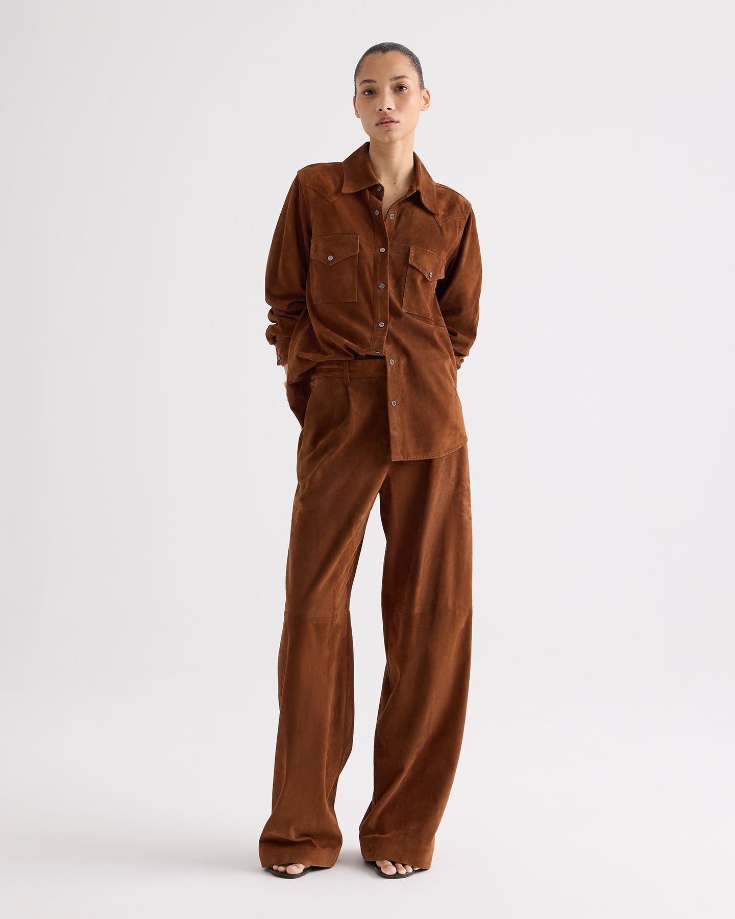 Hudson St Pant in Featherweight Suede