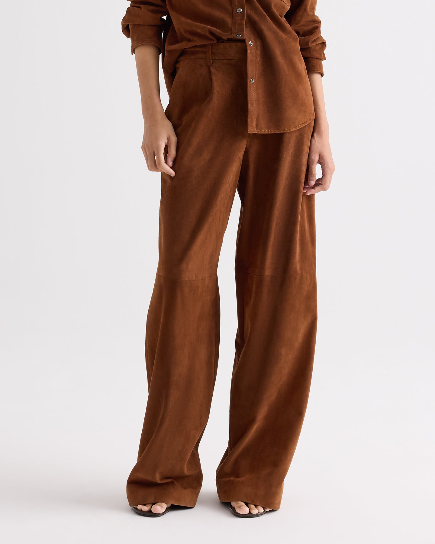 TWP Cigar Hudson St Pant in Featherweight Suede view 3