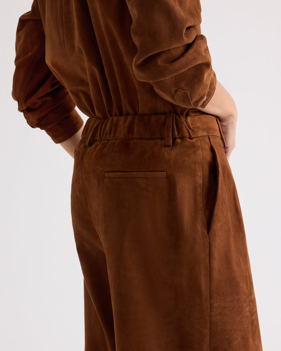 TWP Cigar Hudson St Pant in Featherweight Suede view 4