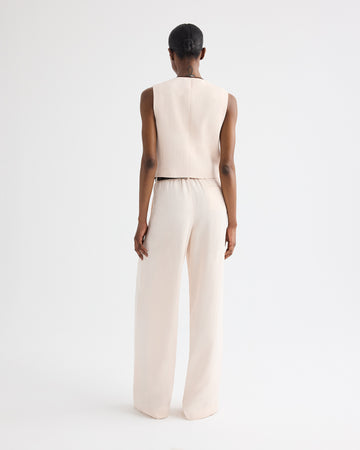 TWP Creme de peche Hudson St Pant in Coated Viscose Linen view 6