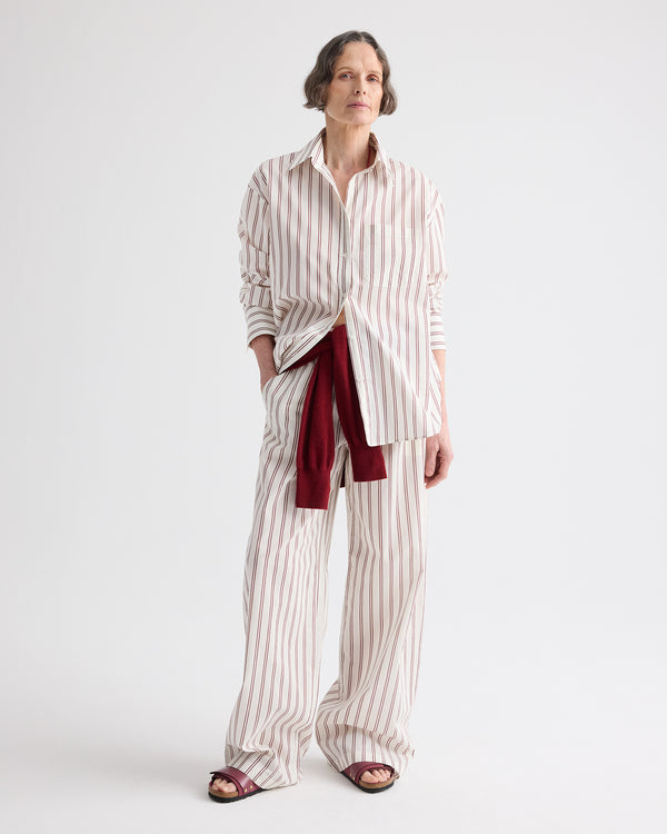 TWP White / wine Hudson St Pant in Cotton Silk view 1