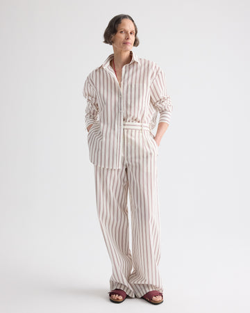 TWP White / wine Hudson St Pant in Cotton Silk view 3