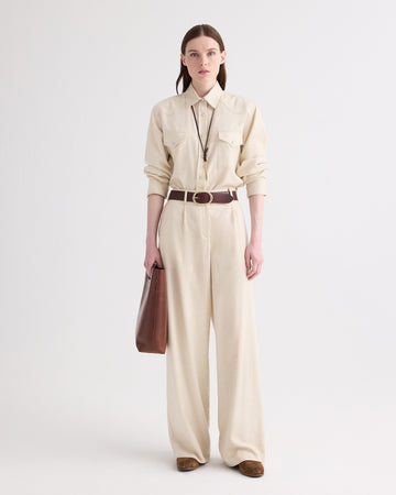 TWP Cognac Small Bucket Bag in Leather view 2