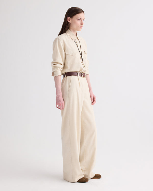 TWP Oat Hudson St Pant in Wool Silk Cashmere view 3