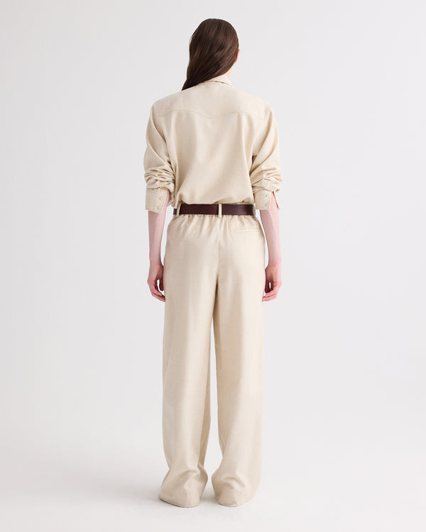 TWP Oat Hudson St Pant in Wool Silk Cashmere view 4