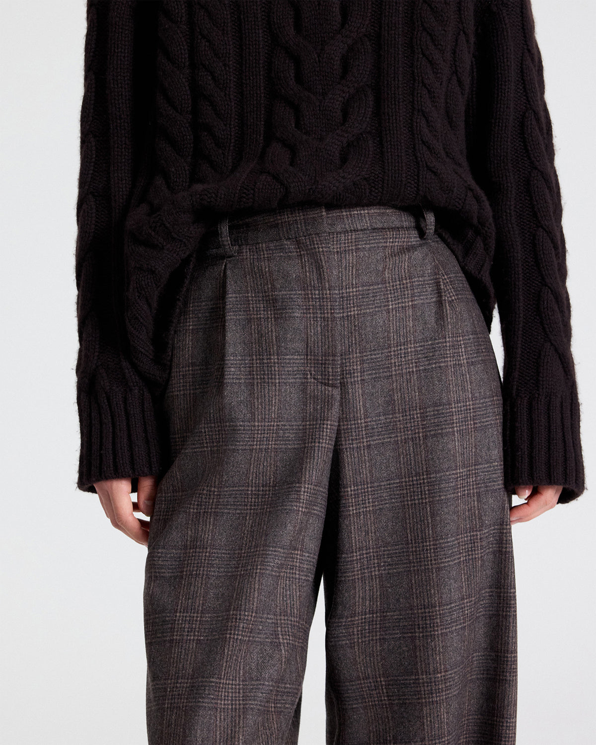 TWP Chocolate multi Hudson St Pant in Wool Flannel view 2