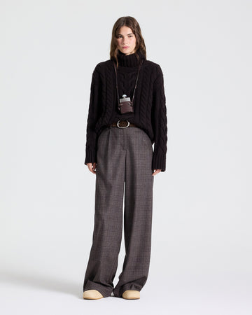 TWP Chocolate multi Hudson St Pant in Wool Flannel view 1