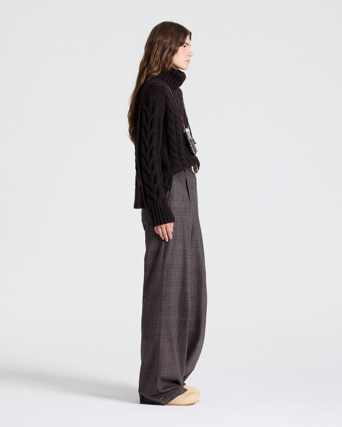 TWP Chocolate multi Hudson St Pant in Wool Flannel view 5