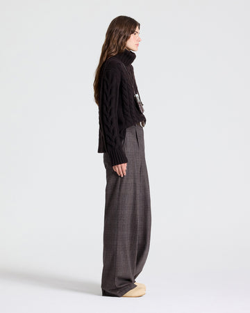TWP Chocolate multi Hudson St Pant in Wool Flannel view 5