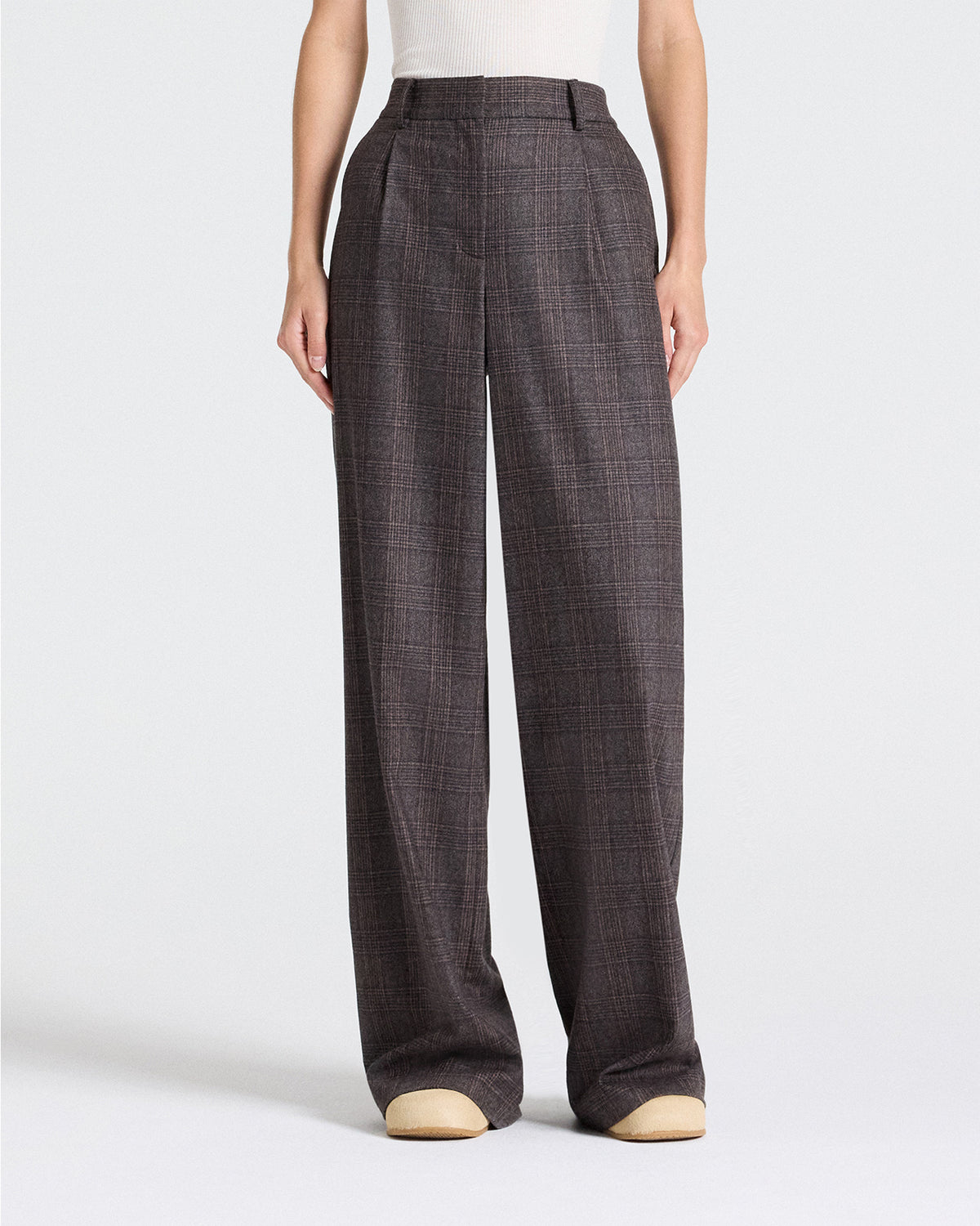 TWP Chocolate multi Hudson St Pant in Wool Flannel view 3
