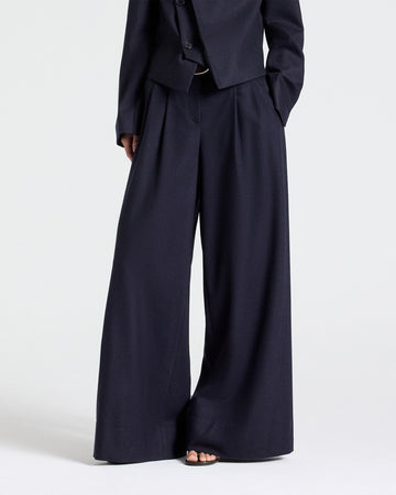 TWP Midnight Avery Pant in Wool Flannel view 2