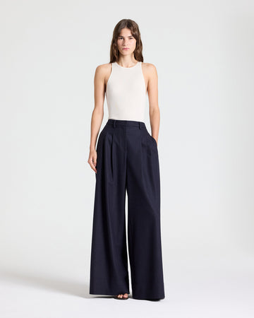 TWP Midnight Avery Pant in Wool Flannel view 6