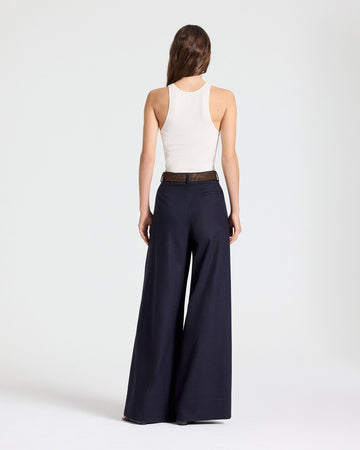 TWP Midnight Avery Pant in Soft Finish Stretch Wool view 5