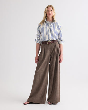 TWP Pinecone melange Avery Pant in Fancy Wool Flannel view 1
