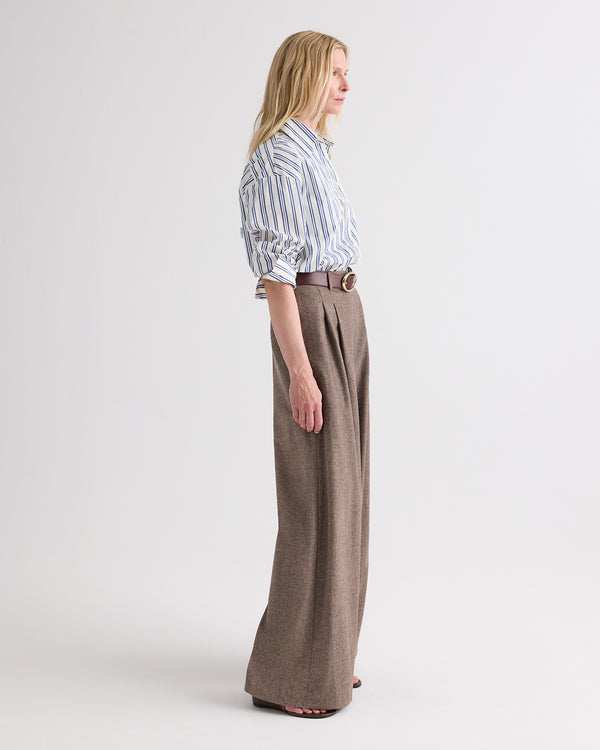 TWP Pinecone melange Avery Pant in Fancy Wool Flannel view 1