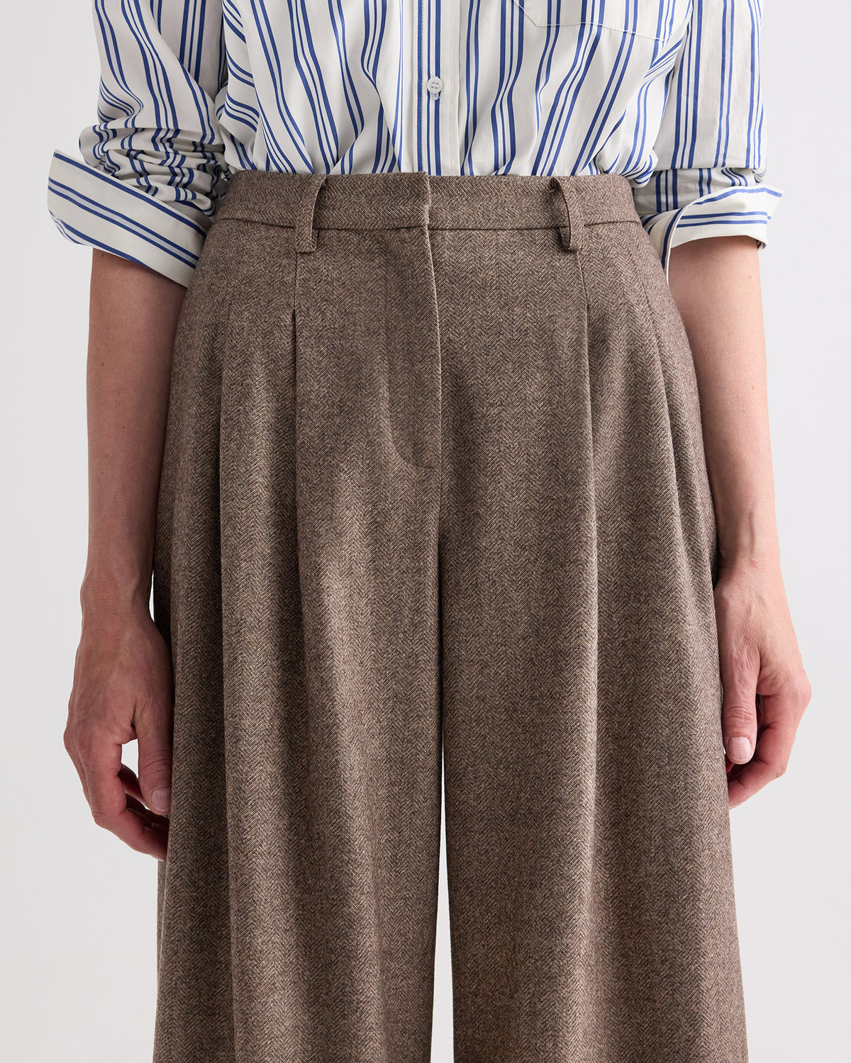 TWP Pinecone melange Avery Pant in Fancy Wool Flannel view 3