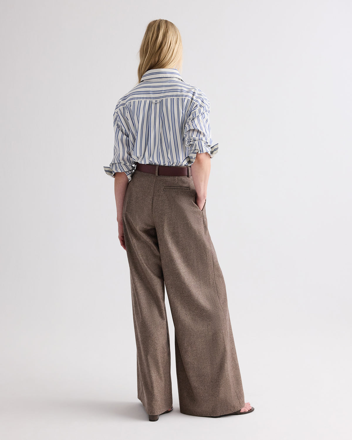 TWP Pinecone melange Avery Pant in Fancy Wool Flannel view 5