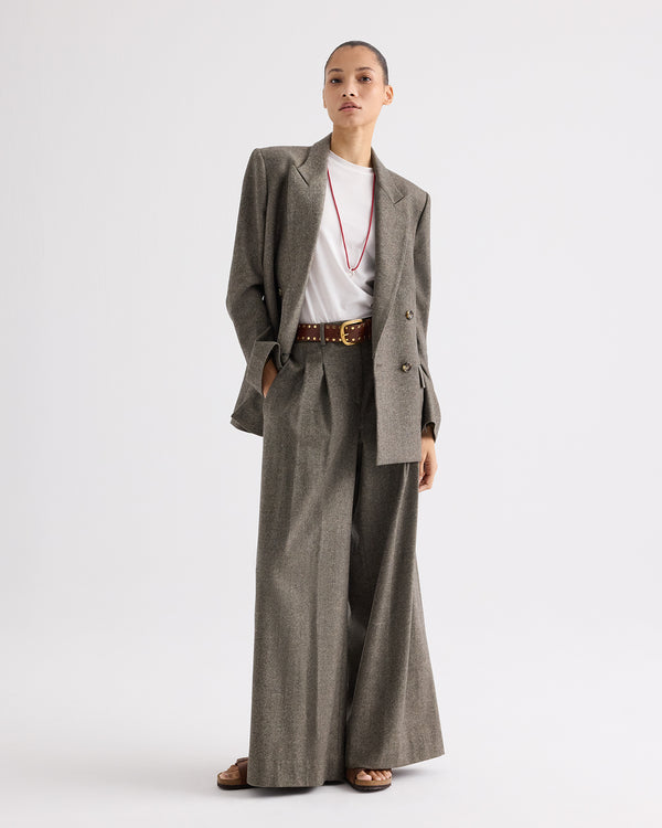 TWP Tea multi Avery Pant in Fancy Wool Flannel view 1