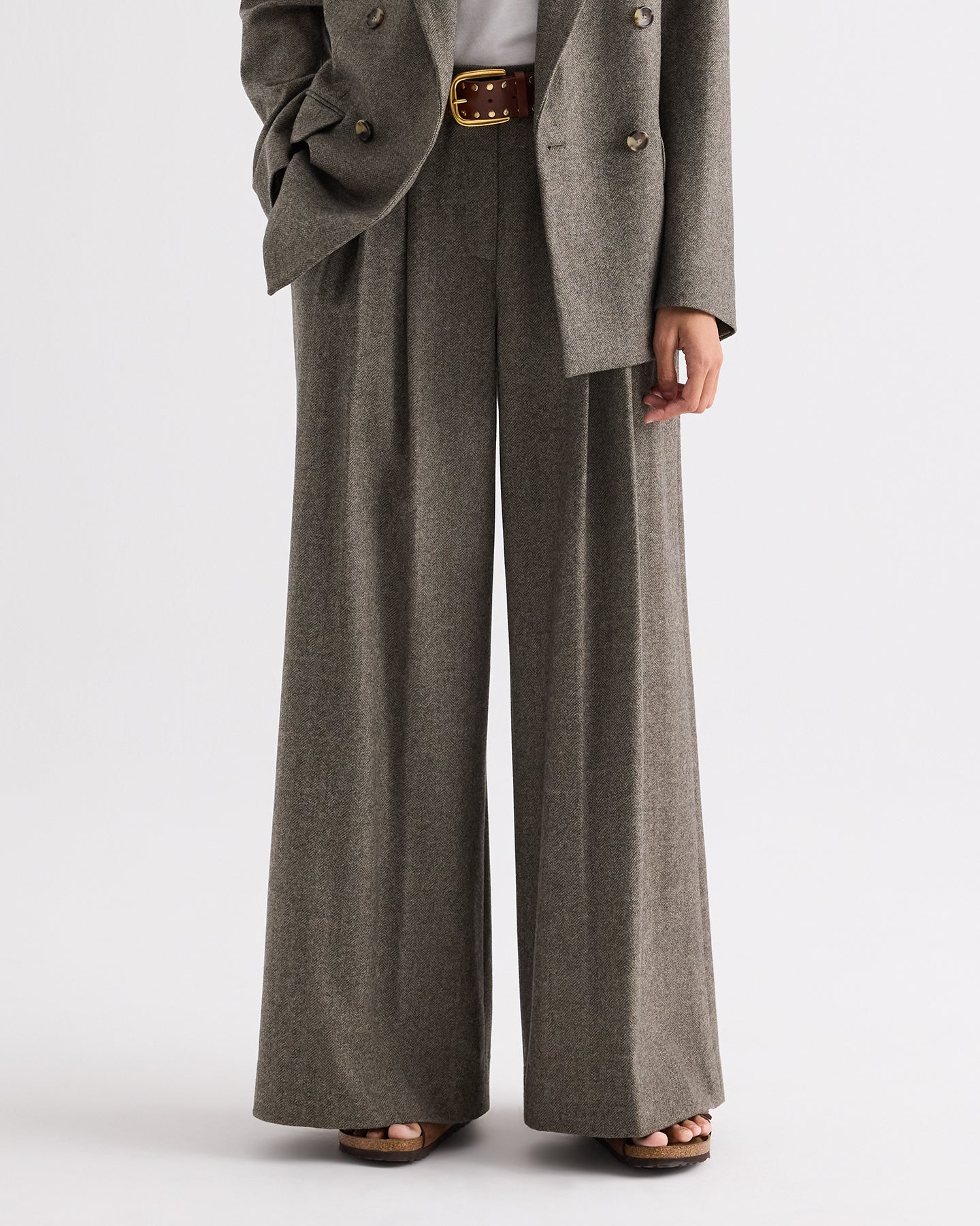 Luxury Mid Rise Wide Leg Pants for Women | TWP Clothing