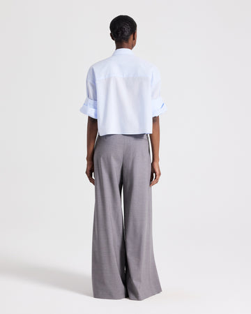 TWP Medium heather grey Avery Pant in Soft Finish Stretch Wool view 5