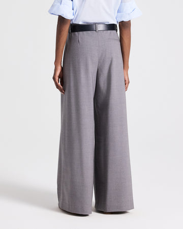 TWP Medium heather grey Avery Pant in Soft Finish Stretch Wool view 4
