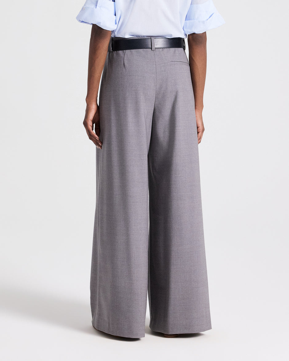 TWP Medium heather grey Avery Pant in Soft Finish Stretch Wool view 4