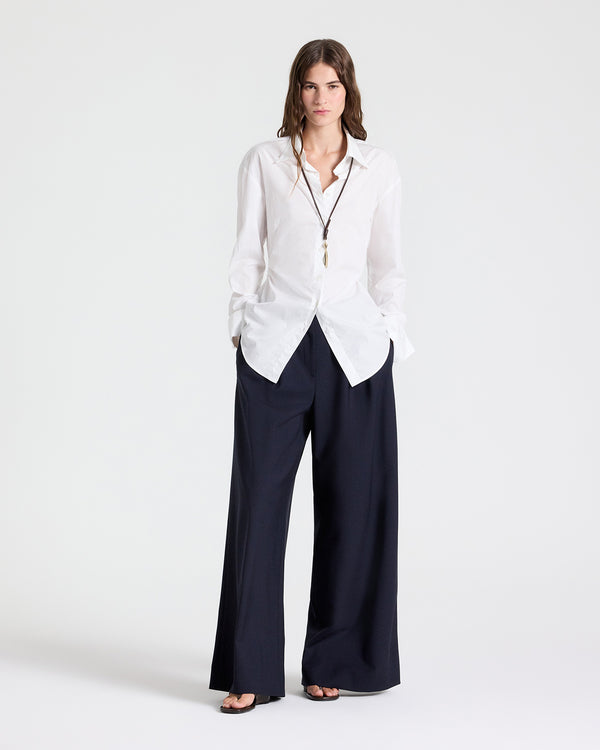 TWP Midnight Avery Pant in Soft Finish Stretch Wool view 3