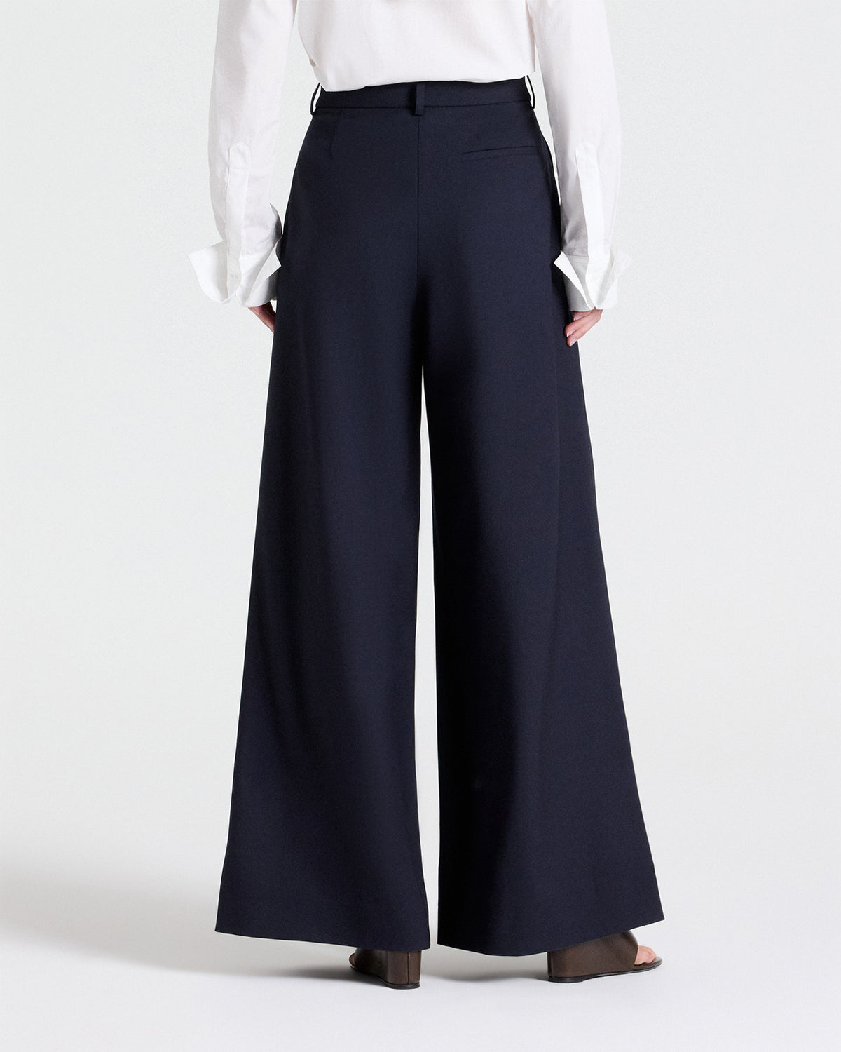 TWP Midnight Avery Pant in Soft Finish Stretch Wool view 4