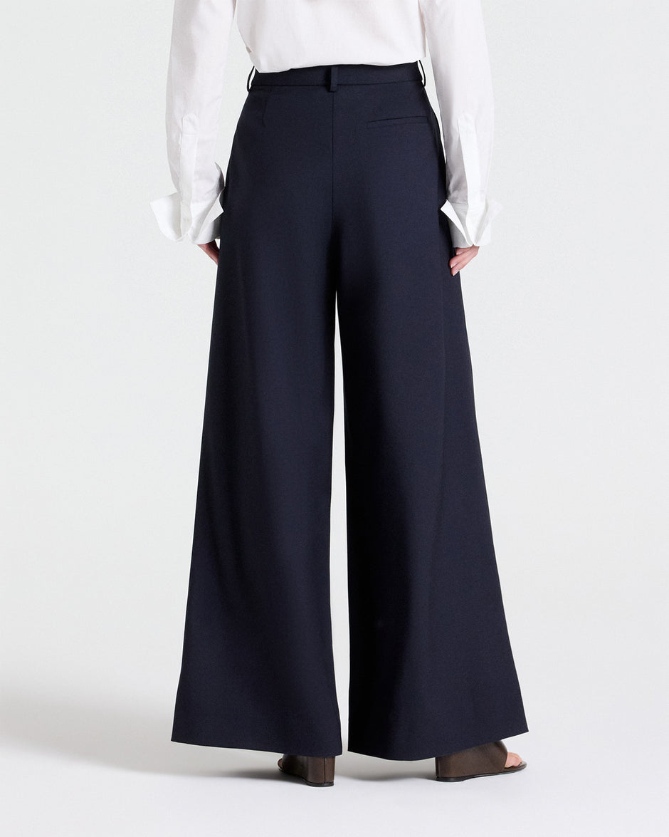 TWP Midnight Avery Pant in Soft Finish Stretch Wool view 4