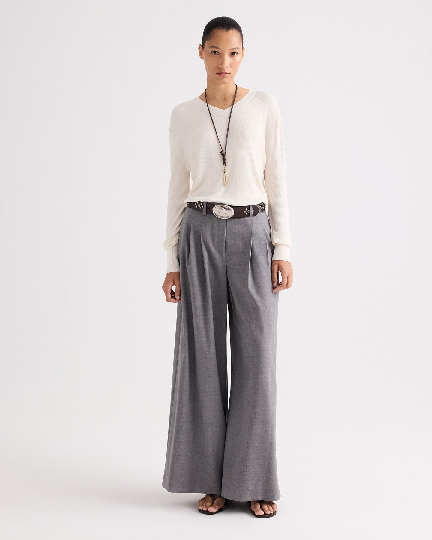 Avery Pant in Soft Finish Stretch Wool