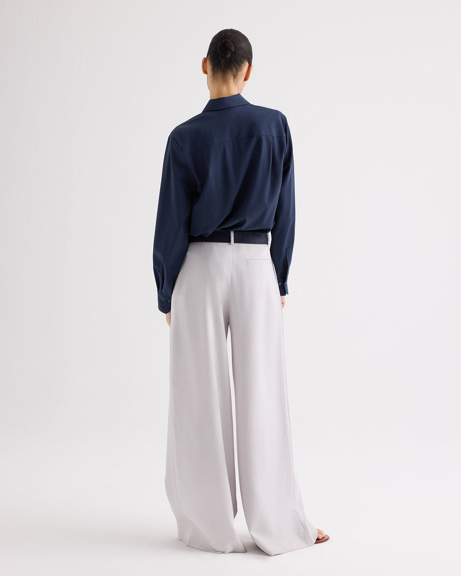 TWP Vapor blue Avery Pant in Couture Stretch Suiting view 5